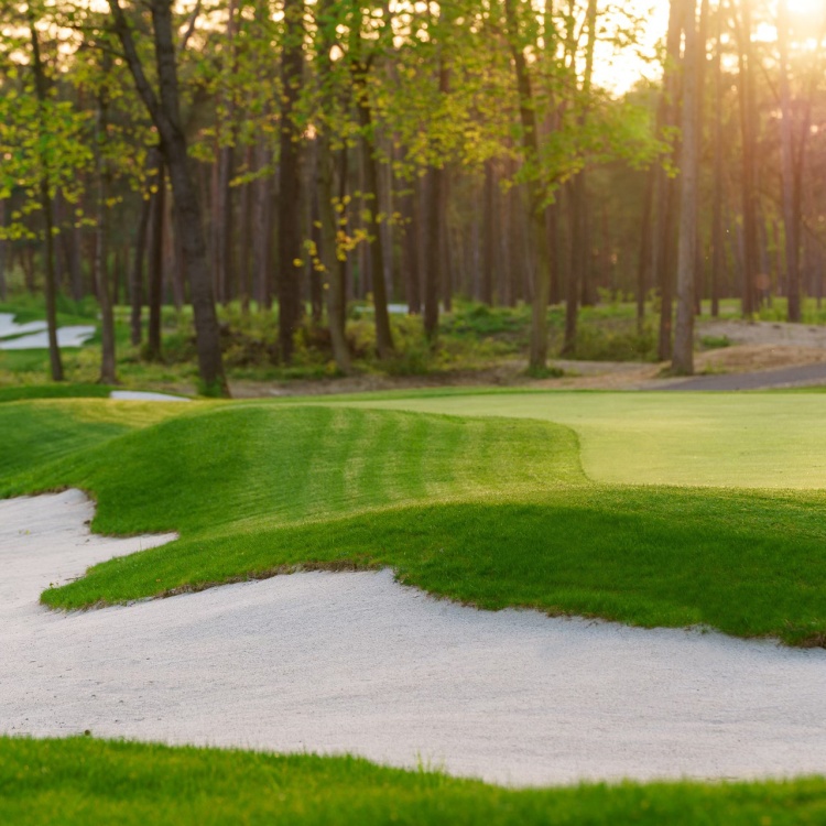 Bunker clouse-up at Karolinka Golf Park